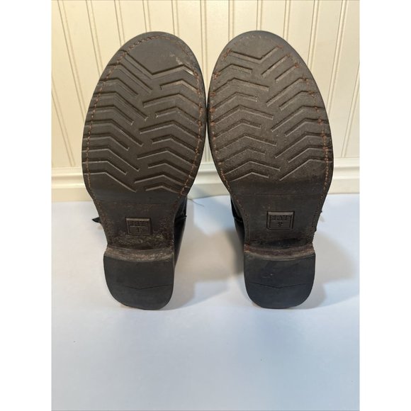 Frye Women’s Veronica Short Black Leather Buckle Moto Boot Size 8 - Picture 11 of 14